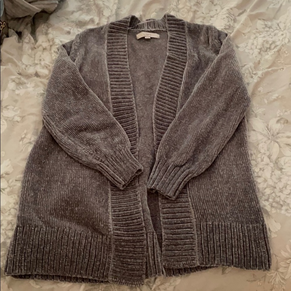 Loft chenille open cardigan